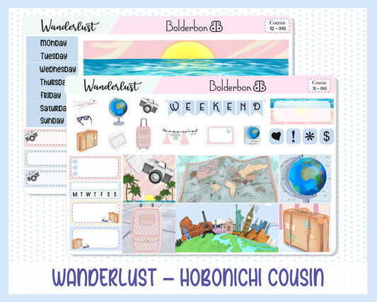 WANDERLUST || Hobonichi Cousin Planner Sticker Kit