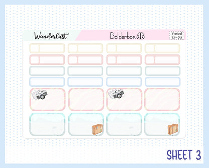WANDERLUST || 7x9 Vertical Planner Sticker Kit