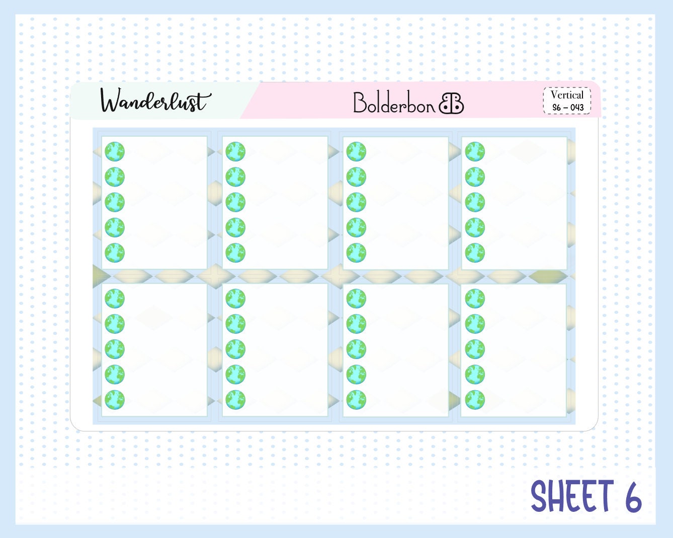 WANDERLUST || 7x9 Vertical Planner Sticker Kit