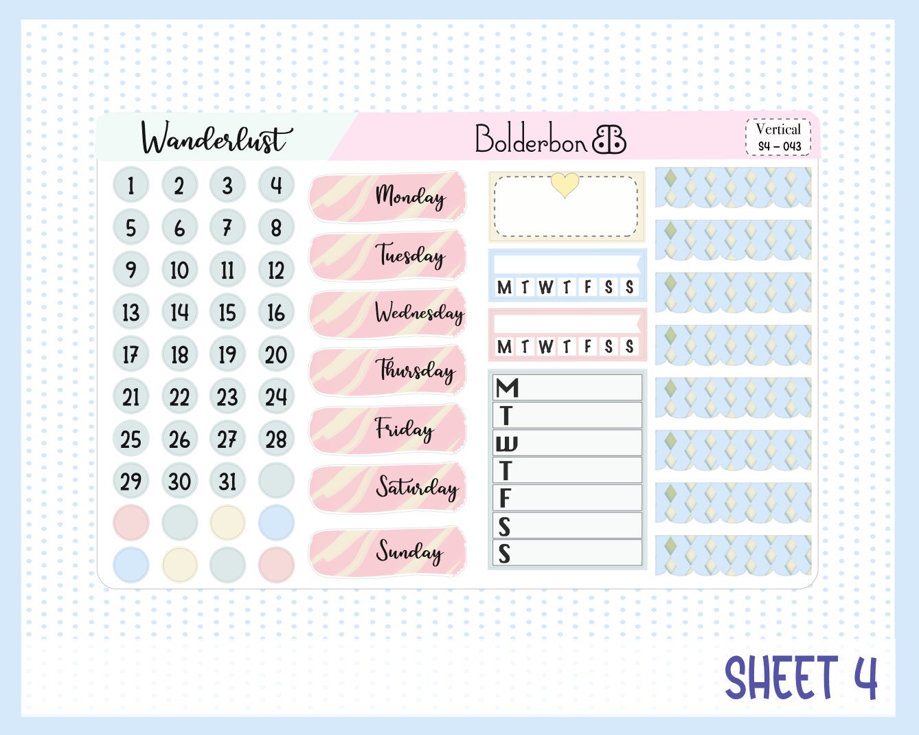 WANDERLUST || 7x9 Vertical Planner Sticker Kit