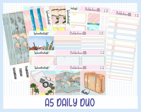 WANDERLUST || A5 Daily Duo Planner Sticker Kit