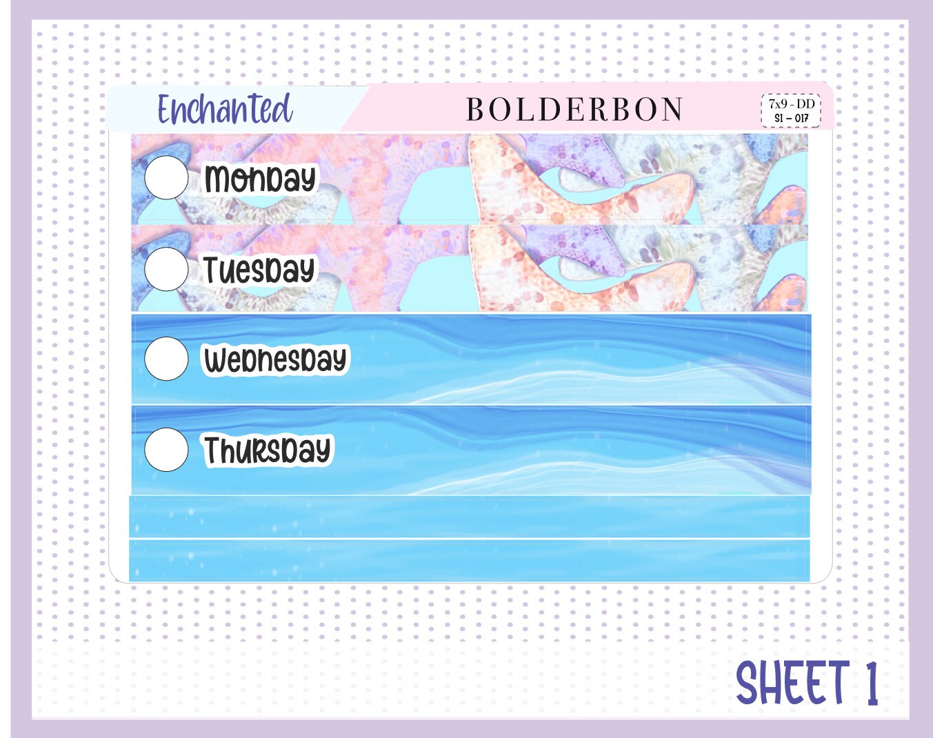 ENCHANTED "7x9 Daily Duo" || Weekly Planner Sticker Kit for Erin Condren