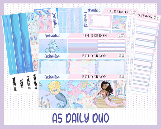 ENCHANTED || A5 Daily Duo Planner Sticker Kit