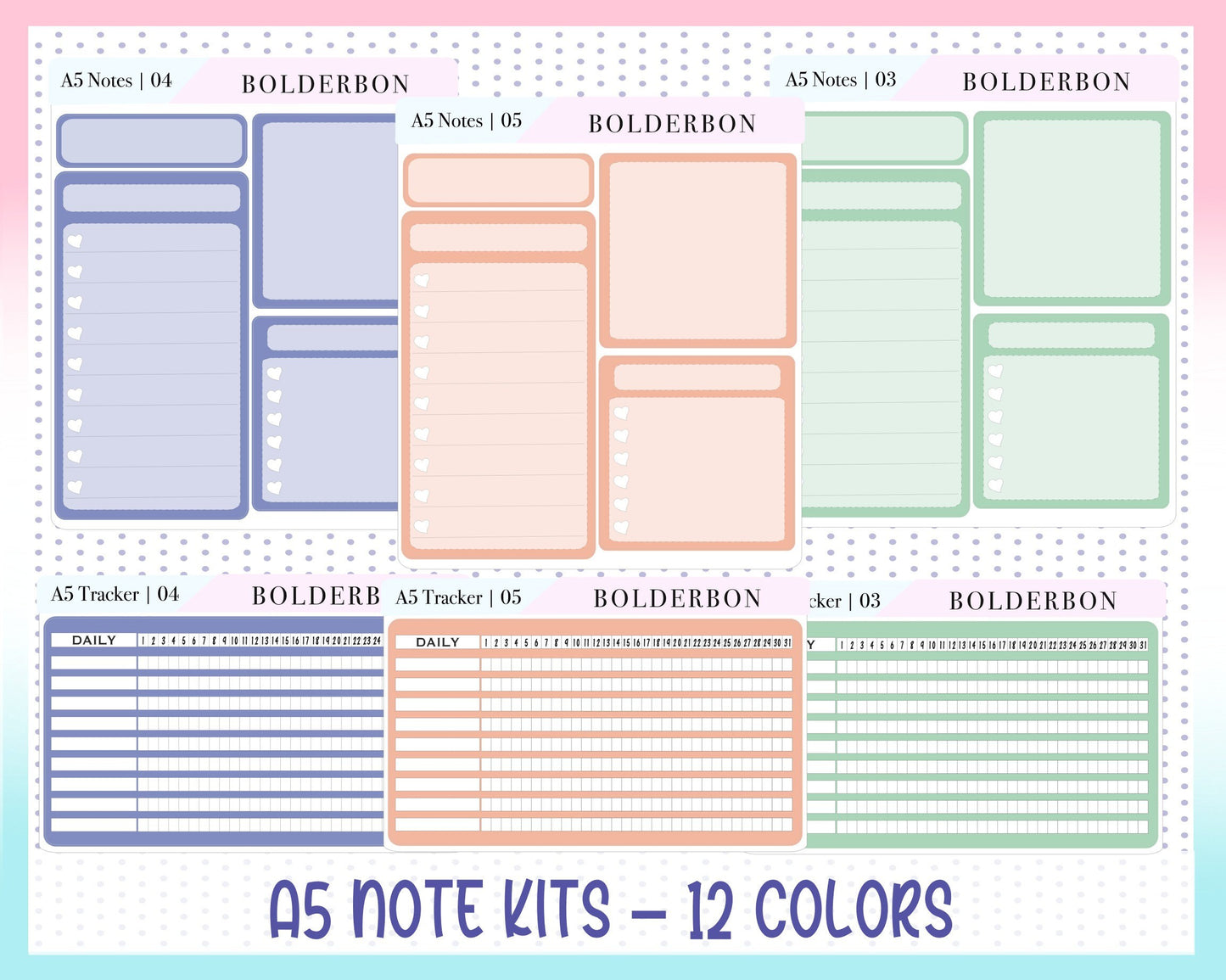 A5 NOTE KITS || Bold