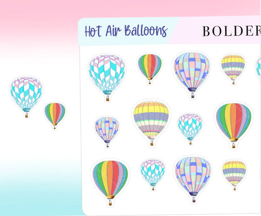 HOT AIR BALLOONS || Icon Planner Stickers
