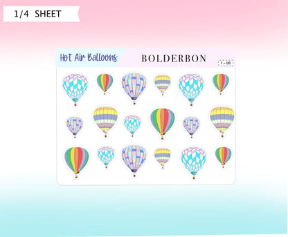 HOT AIR BALLOONS || Icon Planner Stickers
