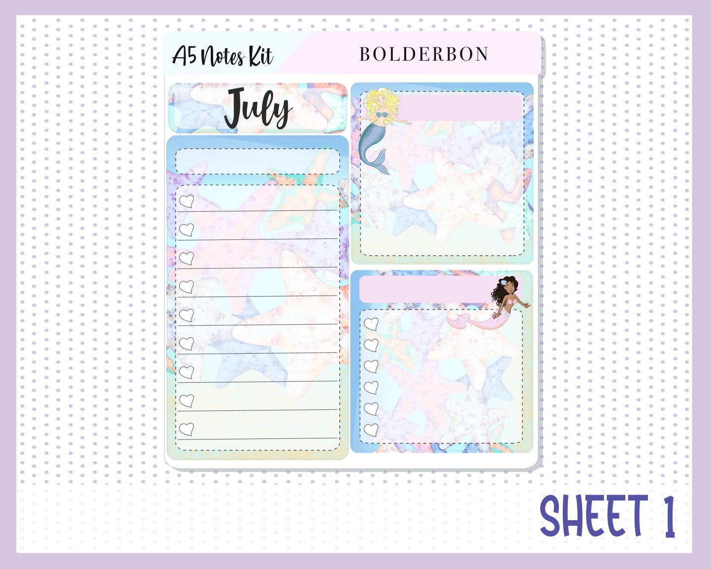 JULY A5 NOTES  || Planner Sticker Kit