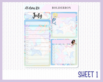 JULY A5 NOTES  || Planner Sticker Kit