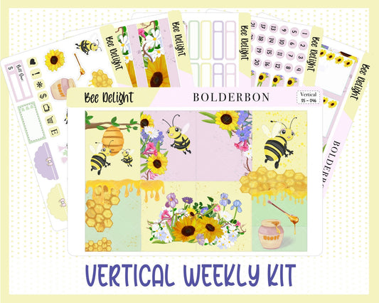 BEE DELIGHT || 7x9 Vertical Planner Sticker Kit