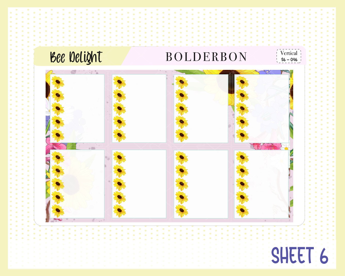 BEE DELIGHT || 7x9 Vertical Planner Sticker Kit