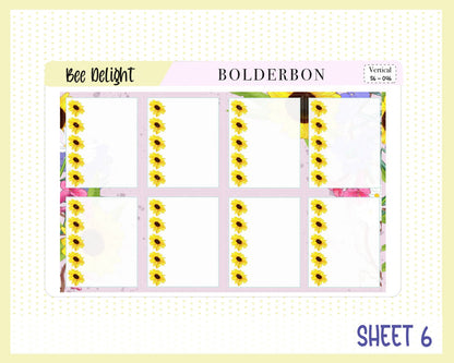 BEE DELIGHT || 7x9 Vertical Planner Sticker Kit