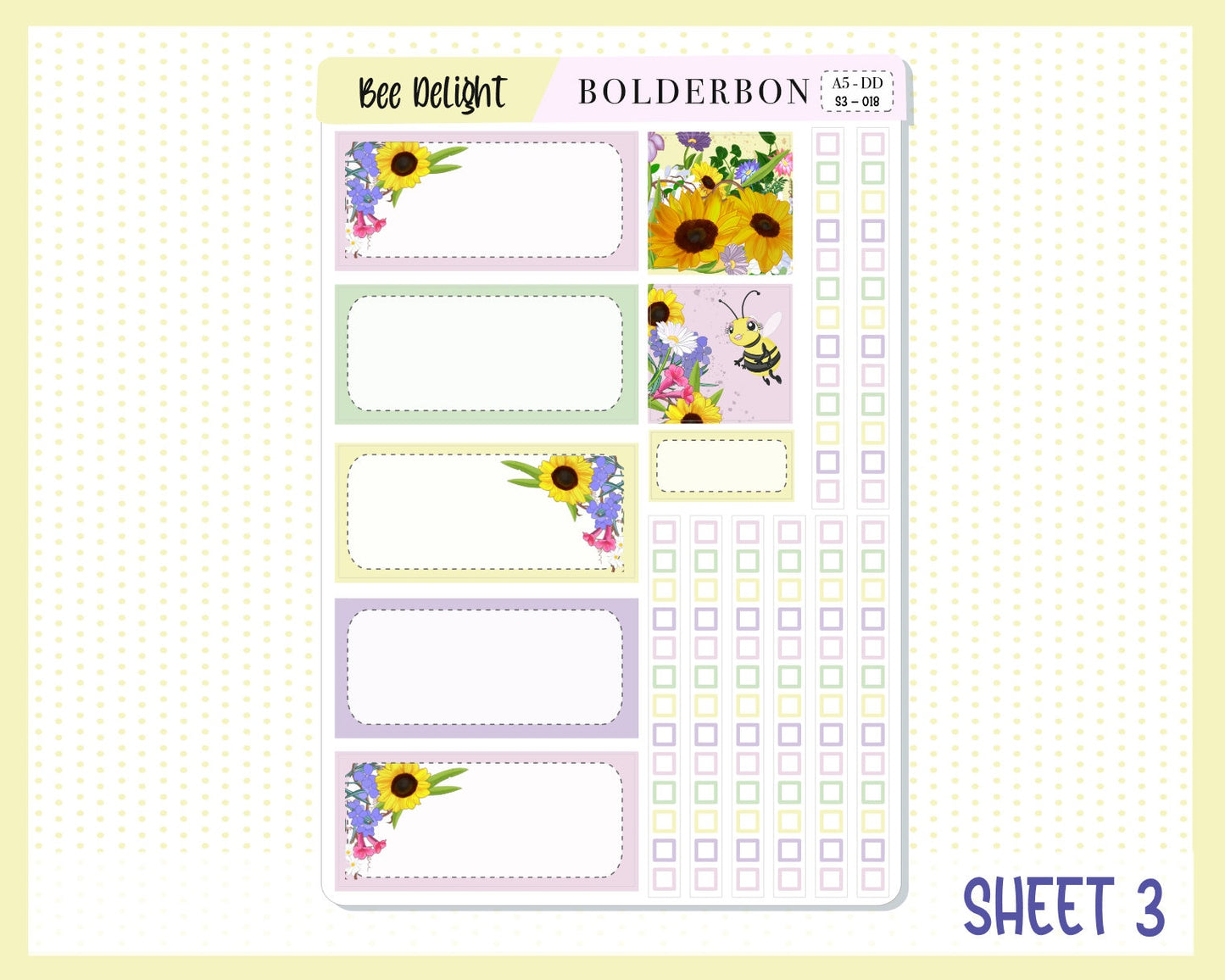 BEE DELIGHT || A5 Daily Duo Planner Sticker Kit