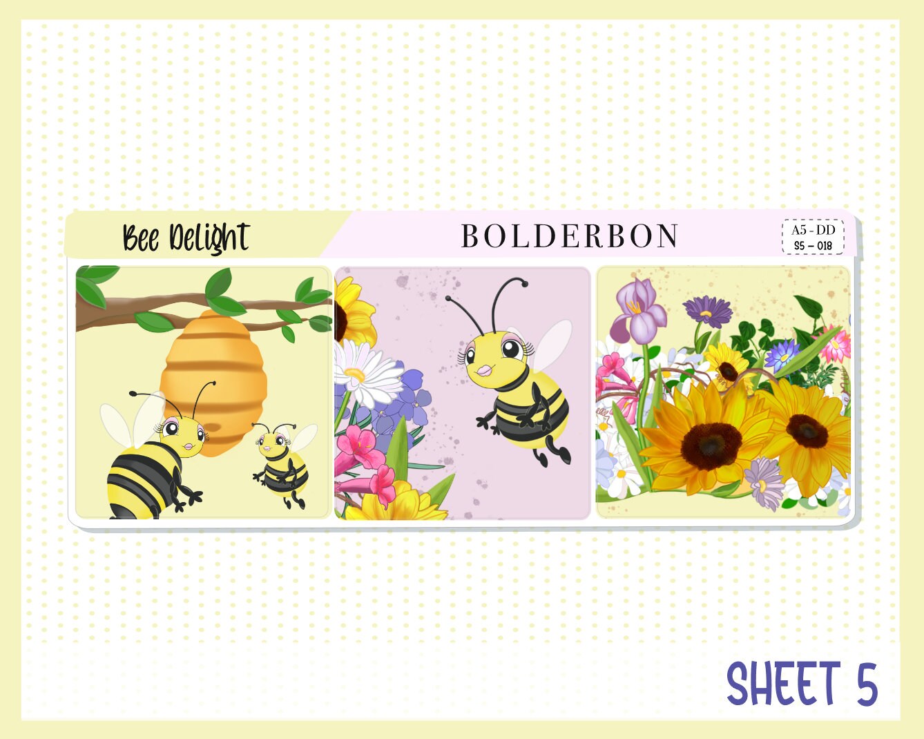 BEE DELIGHT || A5 Daily Duo Planner Sticker Kit