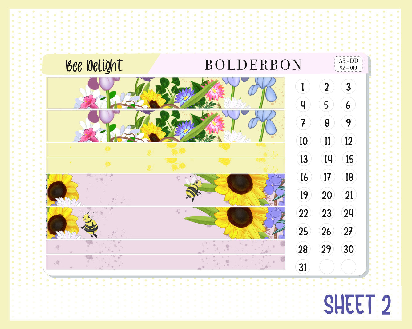 BEE DELIGHT || A5 Daily Duo Planner Sticker Kit