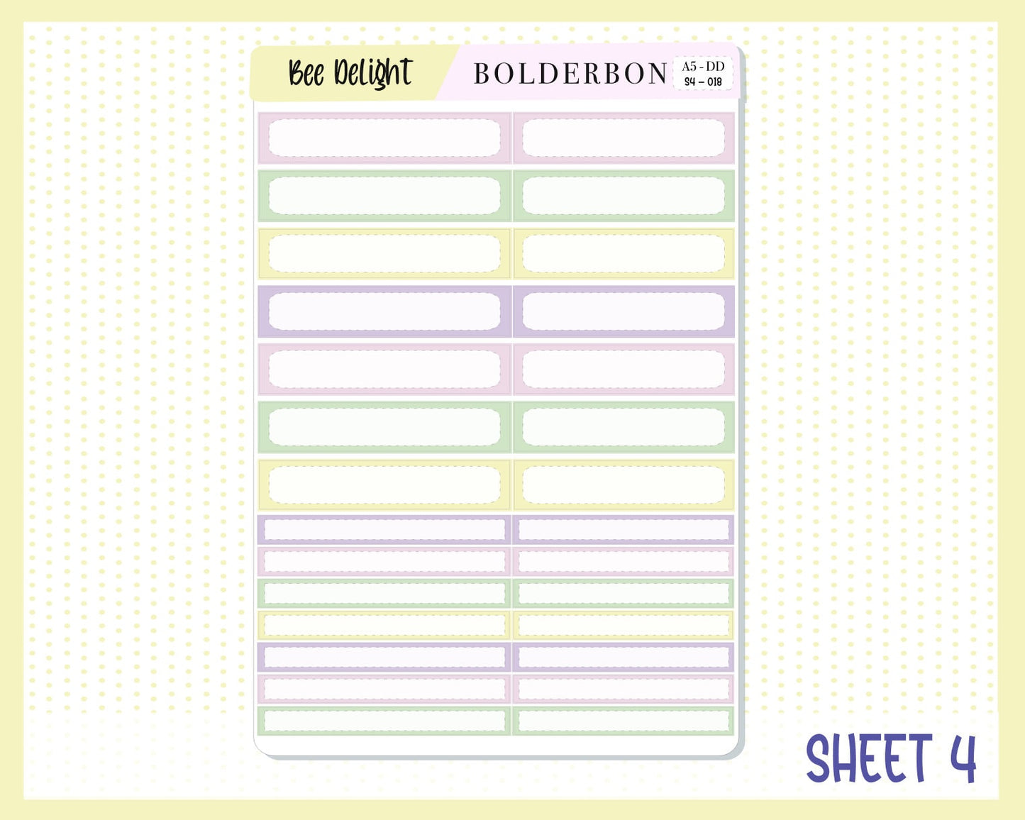 BEE DELIGHT || A5 Daily Duo Planner Sticker Kit