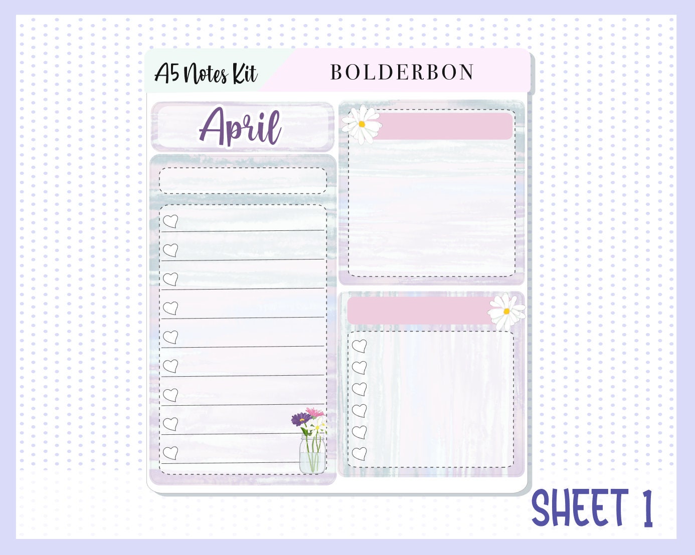 APRIL A5 NOTES KIT || Planner Sticker Kit