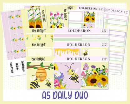 BEE DELIGHT || A5 Daily Duo Planner Sticker Kit