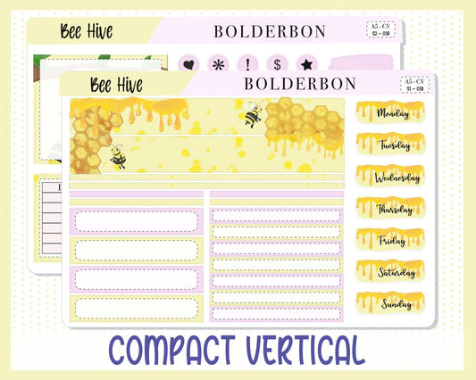 BEE HIVE || A5 Compact Vertical Planner Sticker Kit