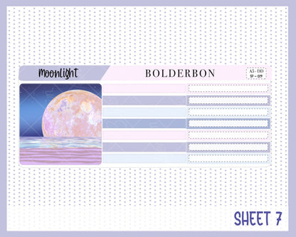MOONLIGHT || A5 Daily Duo Planner Sticker Kit
