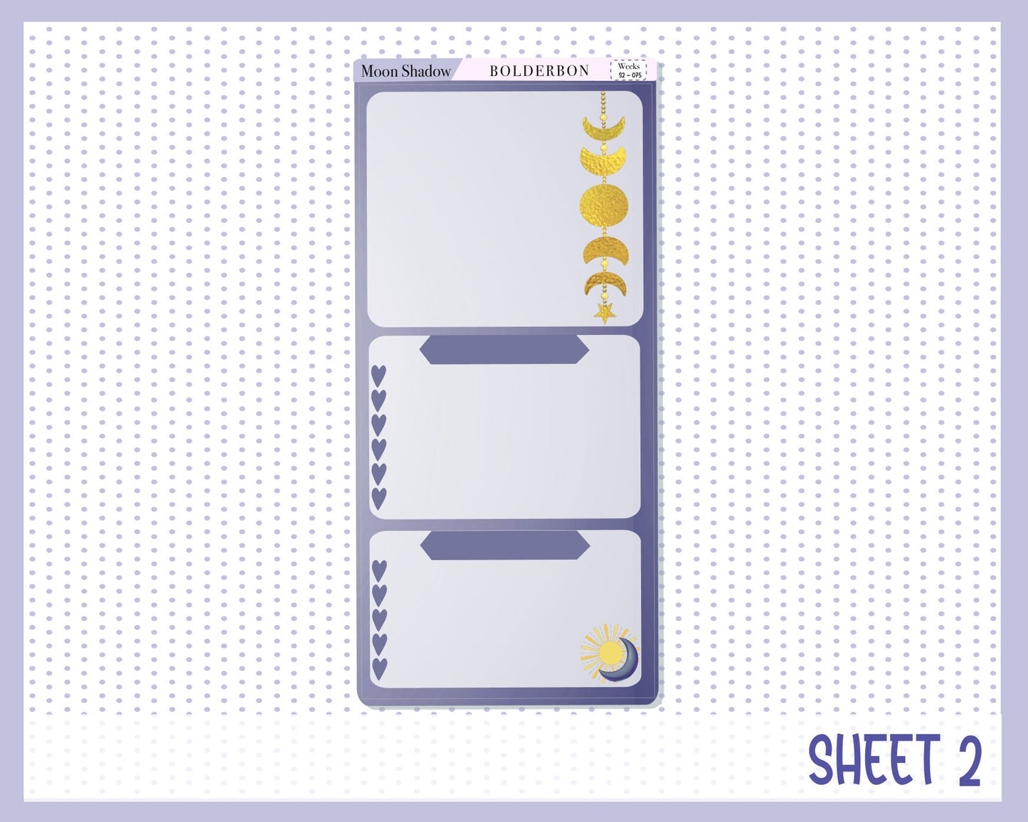 MOON SHADOW || Hobonichi Weeks Planner Sticker Kit