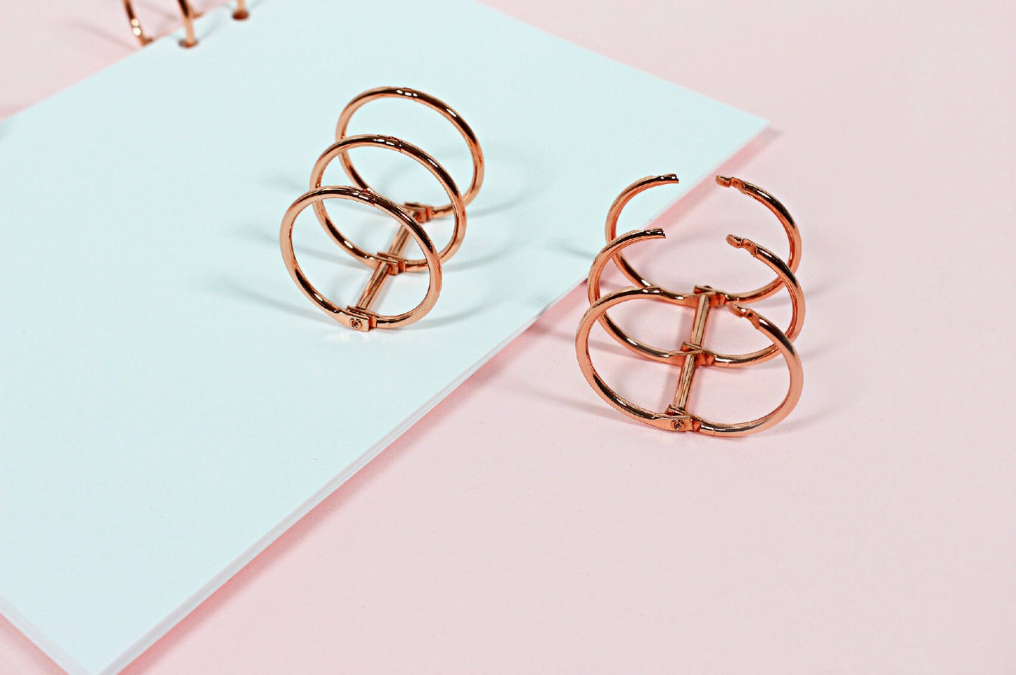 BINDER RINGS Set of 2 || 1.2 INCH, 30mm, Metal, Rose Gold, Gold, Black, Silver, Planner Rings