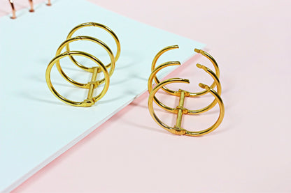 BINDER RINGS Set of 2 || 1.2 INCH, 30mm, Metal, Rose Gold, Gold, Black, Silver, Planner Rings
