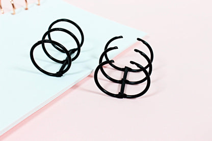 BINDER RINGS Set of 2 || 1.2 INCH, 30mm, Metal, Rose Gold, Gold, Black, Silver, Planner Rings