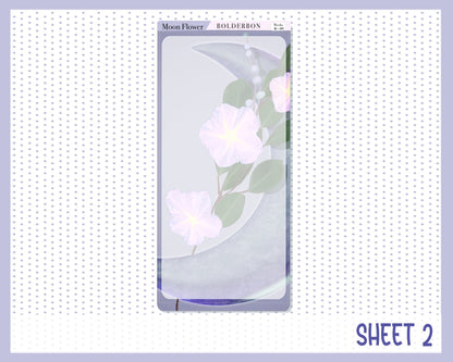 MOON FLOWER || Hobonichi Weeks Planner Sticker Kit