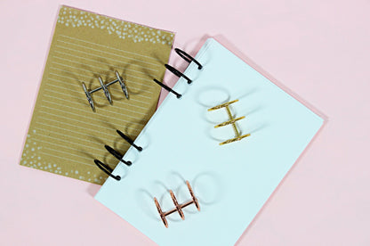 BINDER RINGS Set of 2 || 1.2 INCH, 30mm, Metal, Rose Gold, Gold, Black, Silver, Planner Rings
