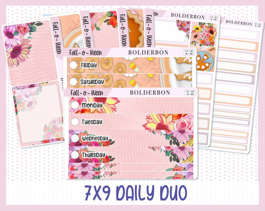 FALL O' WEEN "7x9 Daily Duo" || Weekly Planner Sticker Kit for Erin Condren