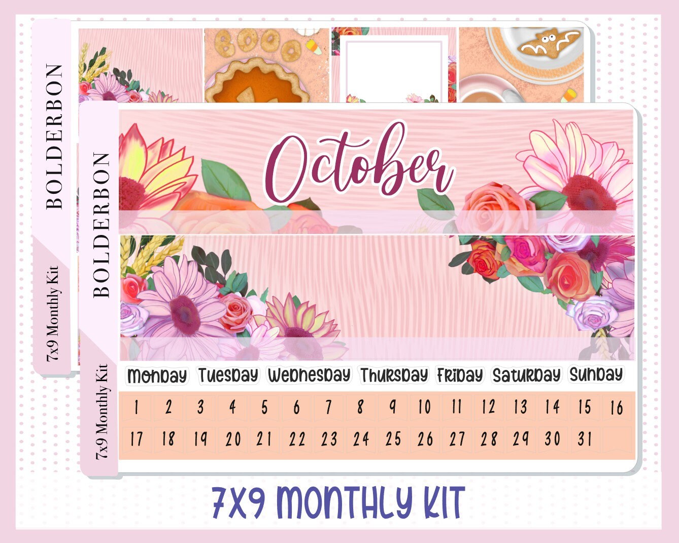 OCTOBER 7x9 Monthly Sticker Kit – Bolderbon