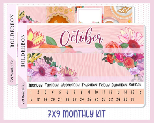 OCTOBER 7x9 Monthly Sticker Kit