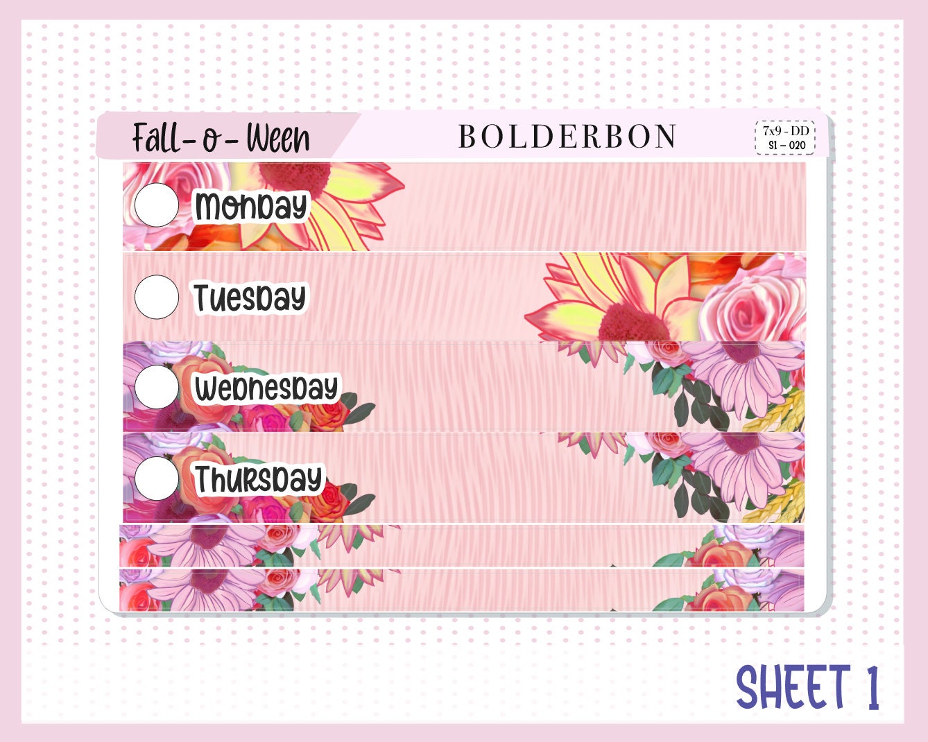 FALL O' WEEN "7x9 Daily Duo" || Weekly Planner Sticker Kit for Erin Condren