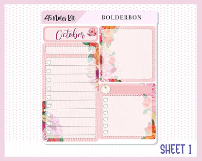 OCTOBER A5 NOTES KIT || Planner Sticker Kit