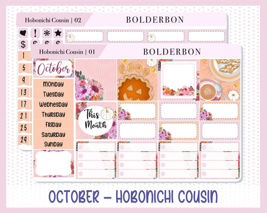 OCTOBER Hobonichi Cousin and A5 Day Free || Monthly Planner Sticker Kit