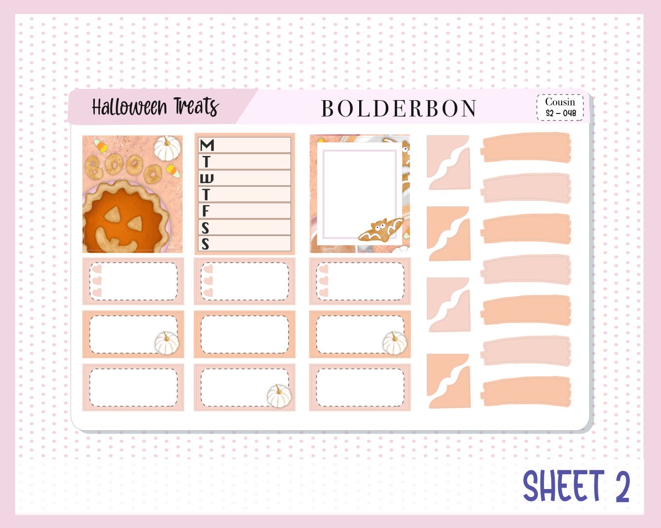 HALLOWEEN TREATS || Hobonichi Cousin Planner Sticker Kit