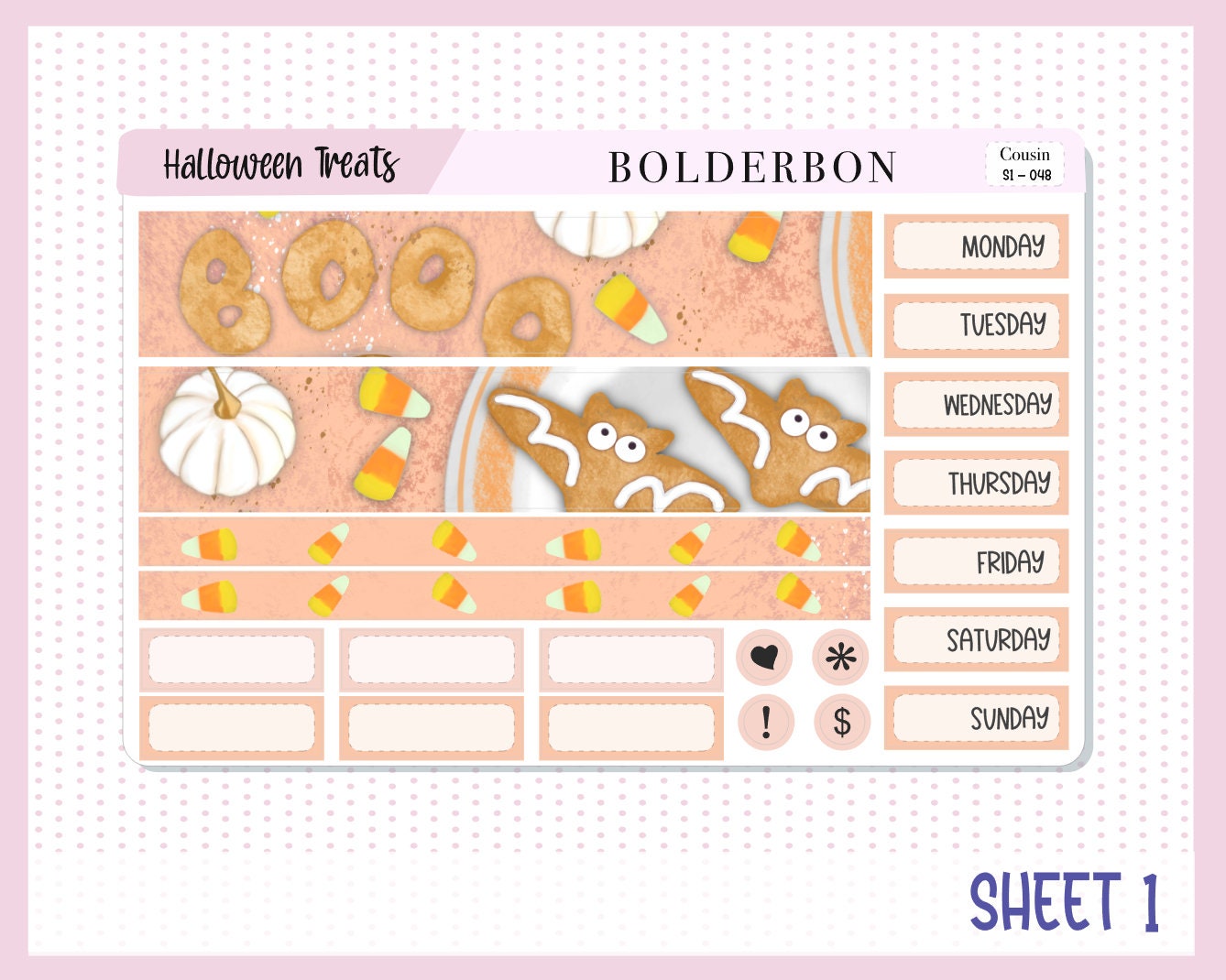 HALLOWEEN TREATS || Hobonichi Cousin Planner Sticker Kit