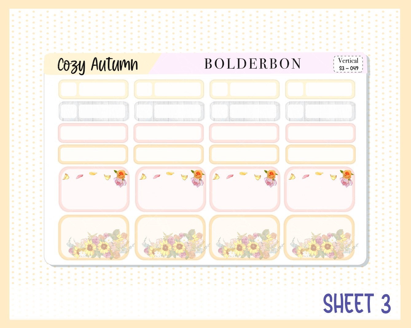 COZY AUTUMN  || 7x9 Vertical Sticker Kit