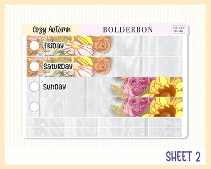 COZY AUTUMN "7x9 Daily Duo" || Weekly Planner Sticker Kit for Erin Condren