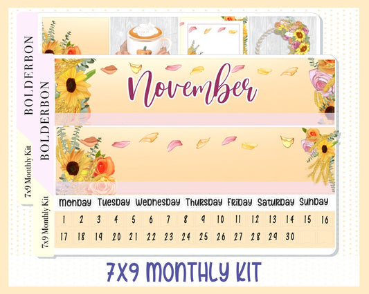 NOVEMBER 7x9 Monthly Sticker Kit
