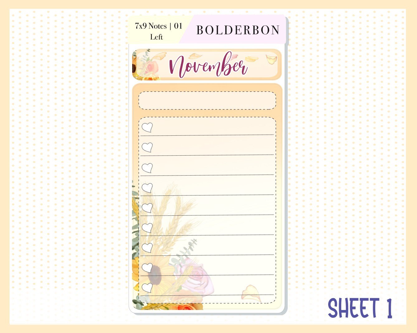 NOVEMBER 7x9 Notes Kit