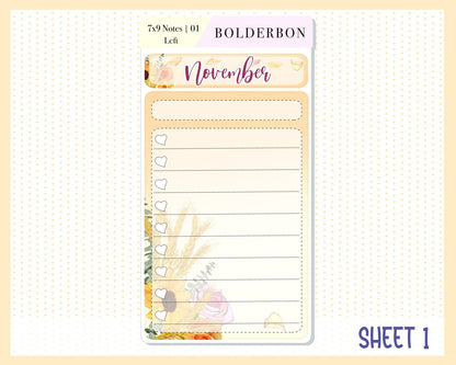 NOVEMBER 7x9 Notes Kit
