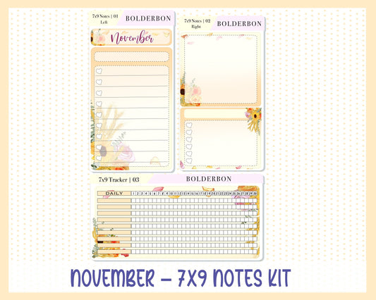 NOVEMBER 7x9 Notes Kit