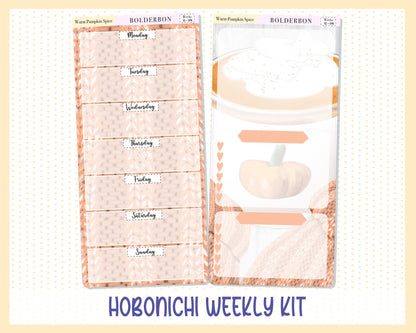 WARM PUMPKIN SPICE || Hobonichi Weeks Planner Sticker Kit