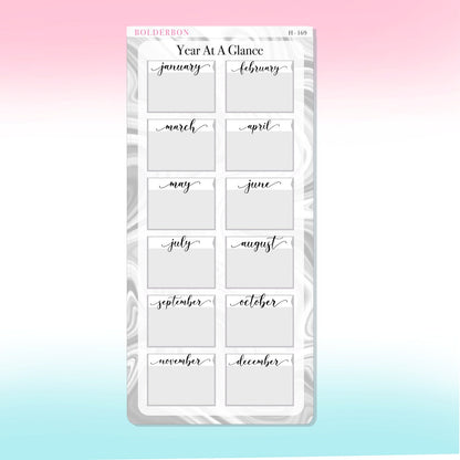 YEAR AT A GLANCE Neutral  || Hobonichi Weeks
