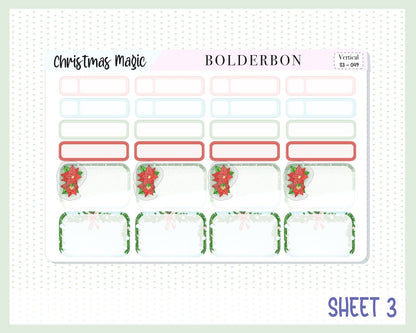 CHRISTMAS MAGIC || 7x9 Vertical Planner Sticker Kit