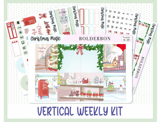 CHRISTMAS MAGIC || 7x9 Vertical Planner Sticker Kit