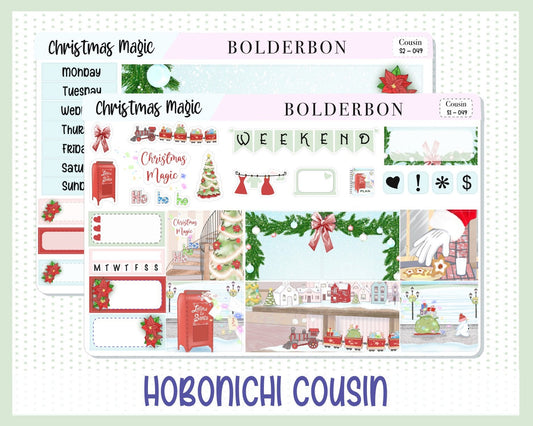 CHRISTMAS MAGIC || Hobonichi Cousin Planner Sticker Kit
