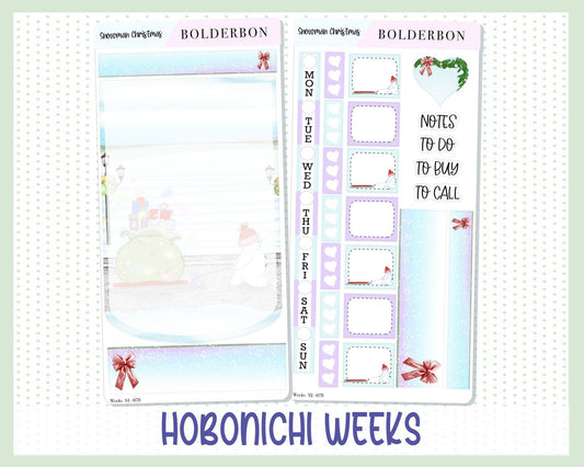SNOWMAN CHRISTMAS || Hobonichi Weeks Planner Sticker Kit