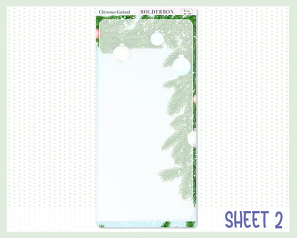 CHRISTMAS GARLAND || Hobonichi Weeks Planner Sticker Kit